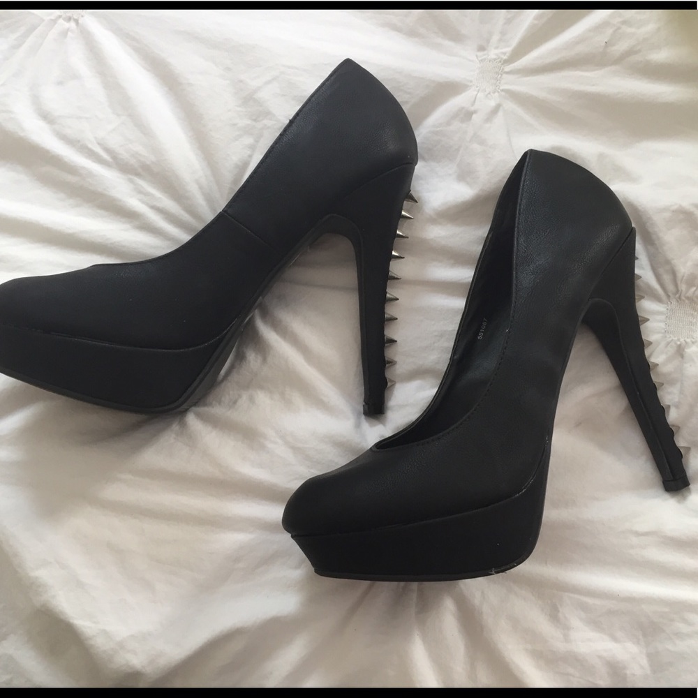 {Charlotte Russe} Spiked Black Heels